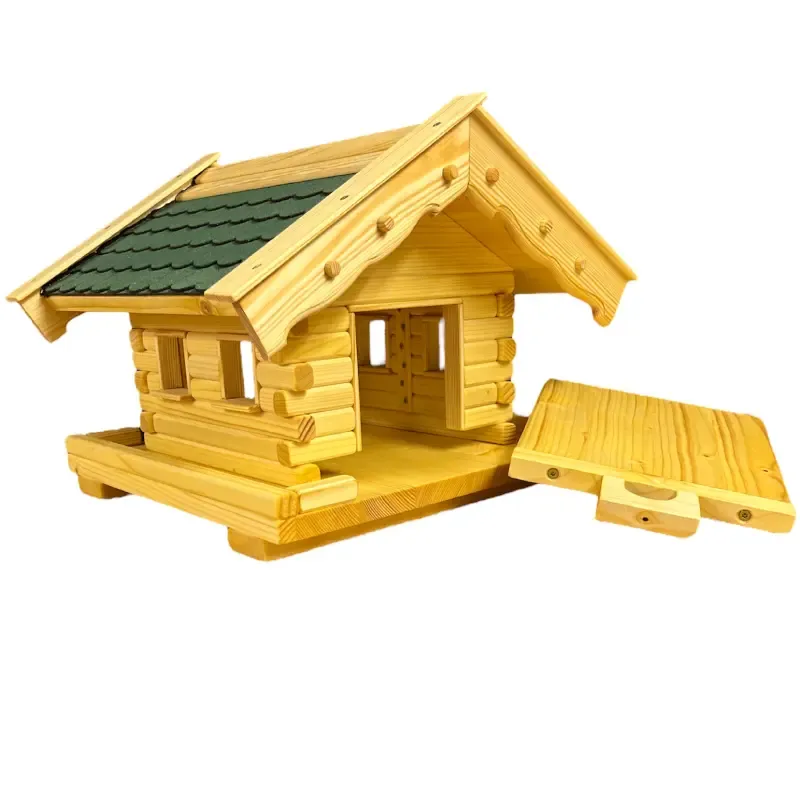 vogelhaus-alm-mit-gruenen-bitumenschindeln -leinoelimpraegnierung-und-herausnehmbarem-ausziehboden vogelhaus-alm-mit-gruenen-bitumenschindeln -leinoelimpraegnierung-und-herausnehmbarem-ausziehboden